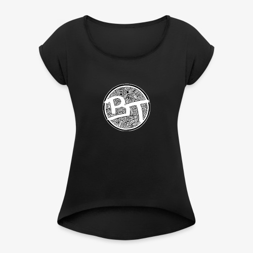 BT pallo - Naisten T-paita, jossa rullatut hihat