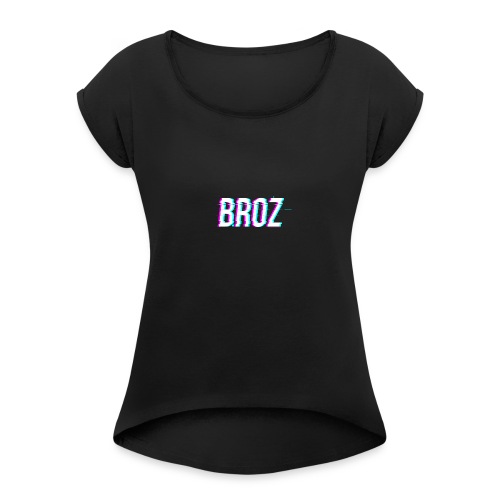 BR0Z DESIGN - Women's T-Shirt with rolled up sleeves