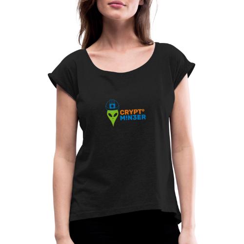 Krypto-minearbejder - Dame T-shirt med rulleærmer