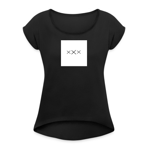 xxx2 - Frauen T-Shirt mit gerollten Ärmeln