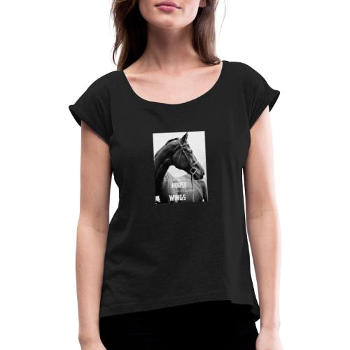 Sweet horse bonding shirt - Dame T-shirt med rulleærmer