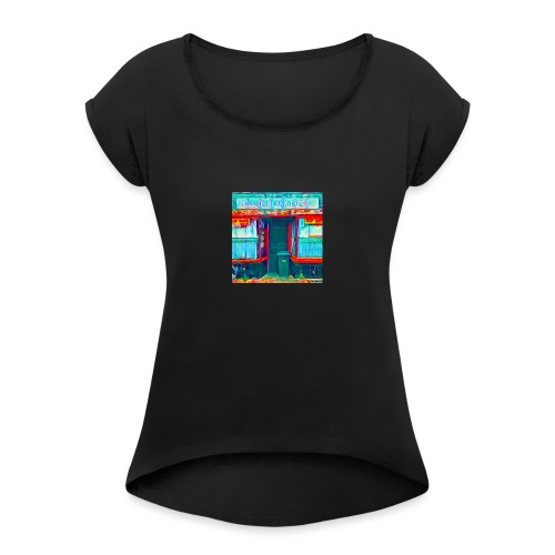 Roll On Blank Tapes - Women's T-Shirt with rolled up sleeves