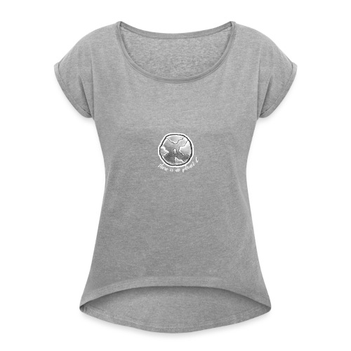 Planet B #2 - Frauen T-Shirt mit gerollten Ärmeln