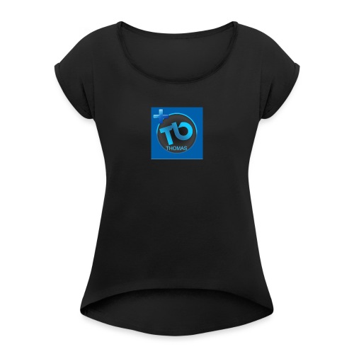 TB-SHIRT - Vrouwen T-shirt met opgerolde mouwen