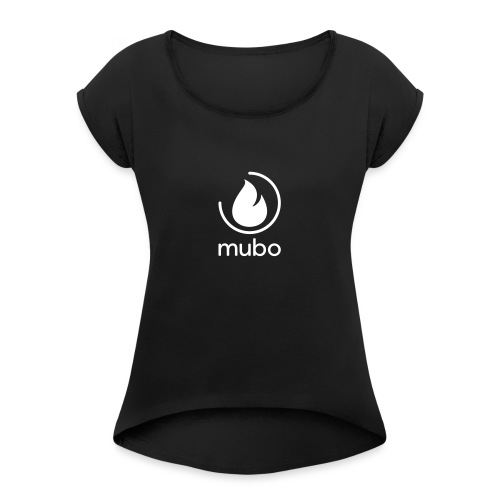 mubo logo - Women's T-Shirt with rolled up sleeves