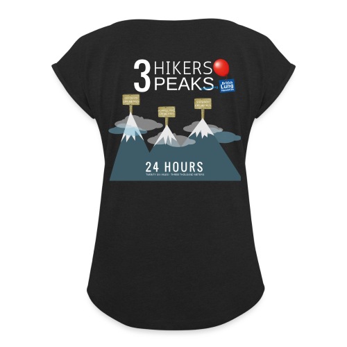 3 Hikers 3 Peaks - Women's T-Shirt with rolled up sleeves