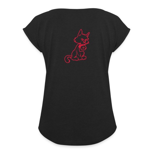 Tiere Motive - Frauen T-Shirt mit gerollten Ärmeln