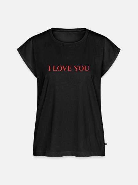 Y LIEBE DICH - Frauen Premium Bio Top - Schwarz