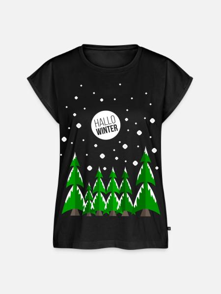 Winter - Frauen Premium Bio Top - Schwarz