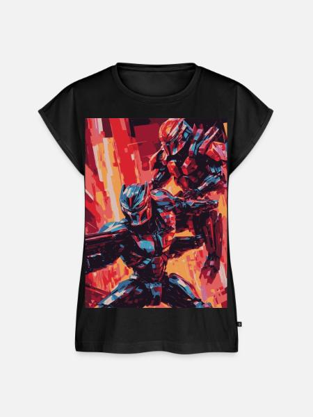 robot 05 - Frauen Premium Bio Top - Schwarz