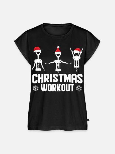 Christmas Workout - Frauen Premium Bio Top - Schwarz