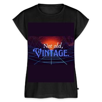 Vintage - Frauen Premium Bio Top - Schwarz - Vorne - AI Model Female 172 light (172cm)