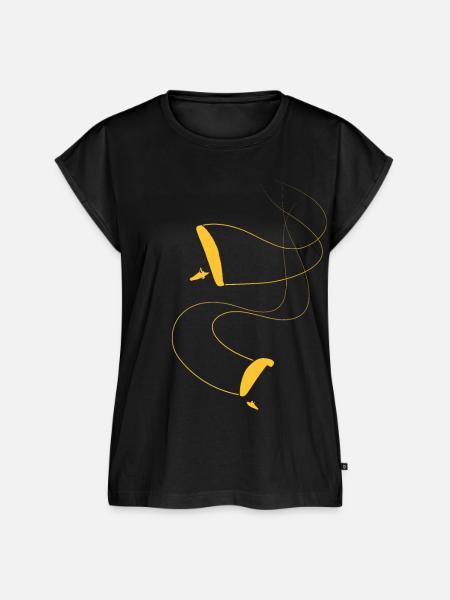 Paraglider duo - Frauen Premium Bio Top - Schwarz