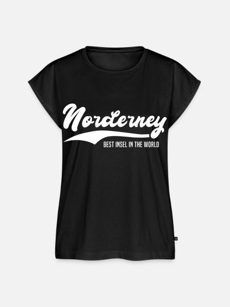 Norderney Insel Sprüche - Frauen Premium Bio Top - Schwarz