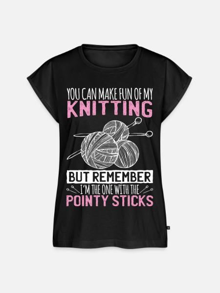 Stricken Geschenke - Frauen Premium Bio Top - Schwarz