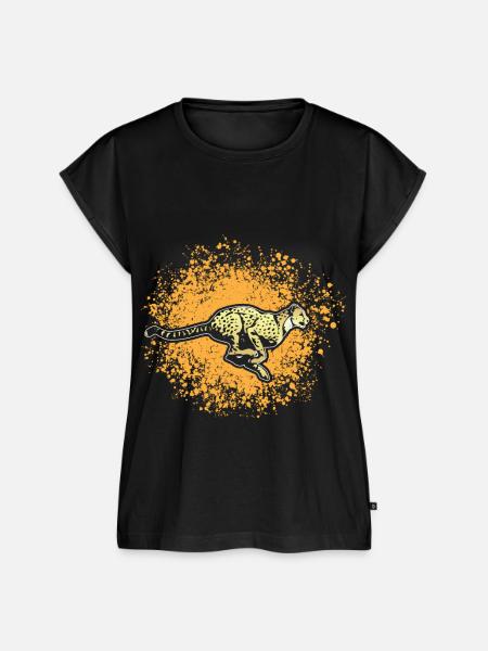Gepard - Frauen Premium Bio Top - Schwarz