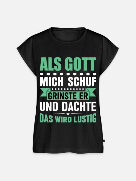 Lustige Sprüche - Frauen Premium Bio Top - Schwarz