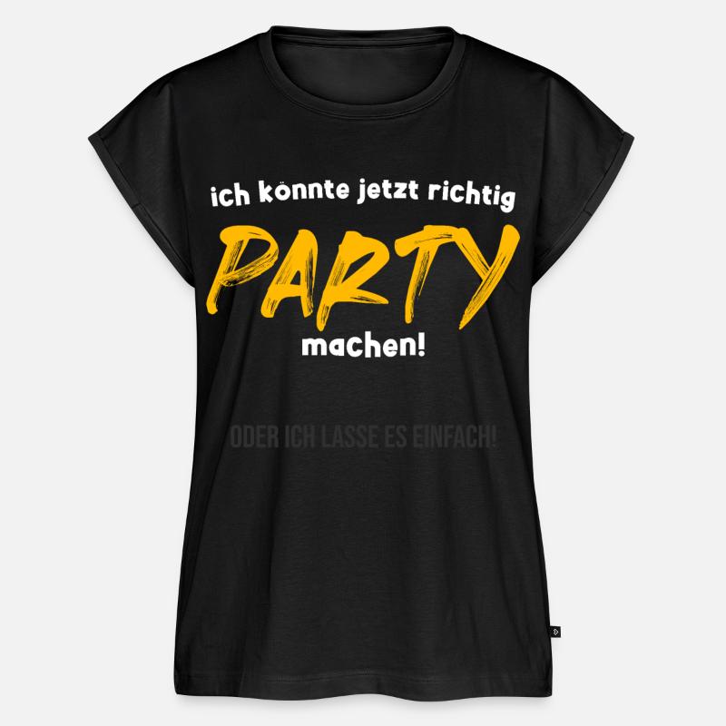 Party machen oder es einfach lassen - Frauen Premium Bio Top - Schwarz