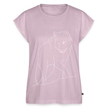 Wolf - Frauen Premium Bio Top - Altrosa - Vorne - AI Model Female 172 light (172cm)