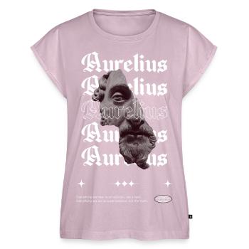 Marcus Aurelius, Stoic Streetwear - Women’s Premium Organic Top - dusky pink - Front - AI Model Female 172 light (172cm)