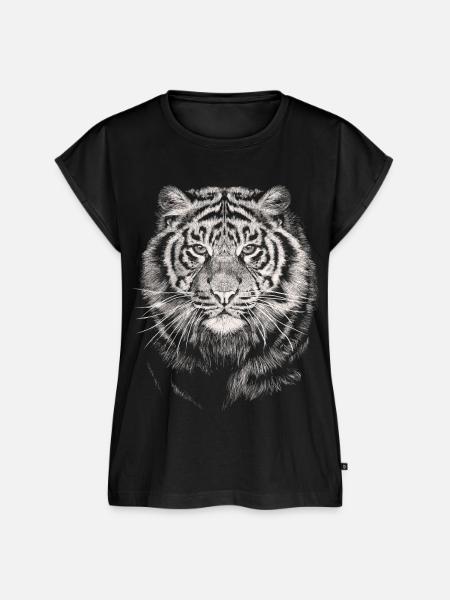 Tiger - Frauen Premium Bio Top - Schwarz