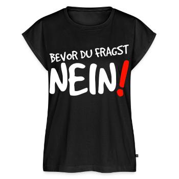 Bevor Du Fragst Nein Design - Frauen Premium Bio Top - Schwarz - Vorne - AI Model Female 172 light (172cm)
