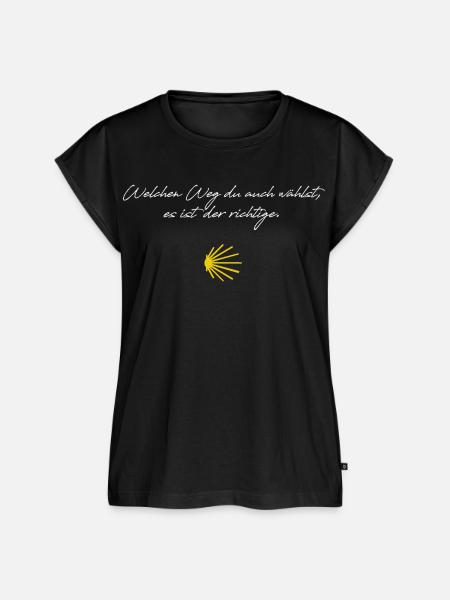 Der Weg - Jakobsweg Camino - Frauen Premium Bio Top - Schwarz
