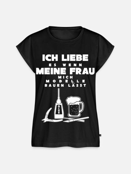 Modellbau & Modellbauer lustiger Spruch - Frauen Premium Bio Top - Schwarz