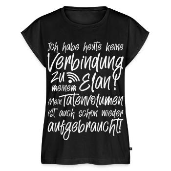 Keine Verbindung zu Elan Tatenvolumen aufgebraucht - Frauen Premium Bio Top - Schwarz - Vorne - AI Model Female 172 light (172cm)