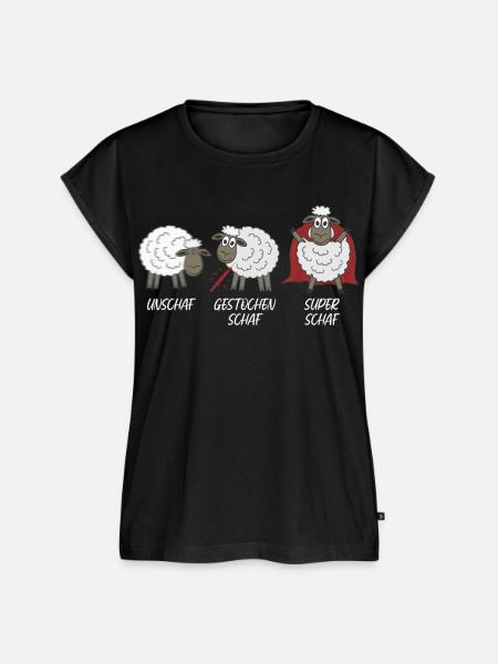 Schäfchen Unschaf Schaf Schafe - Frauen Premium Bio Top - Schwarz