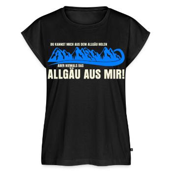 Allgäu Alpen Berge Allgäuer - Frauen Premium Bio Top - Schwarz - Vorne - AI Model Female 172 light (172cm)