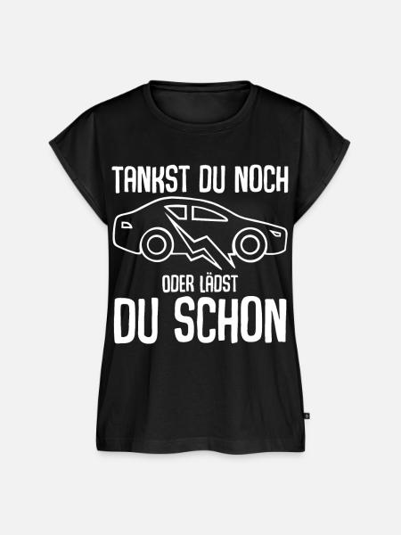 E-Auto Elektroauto - Frauen Premium Bio Top - Schwarz