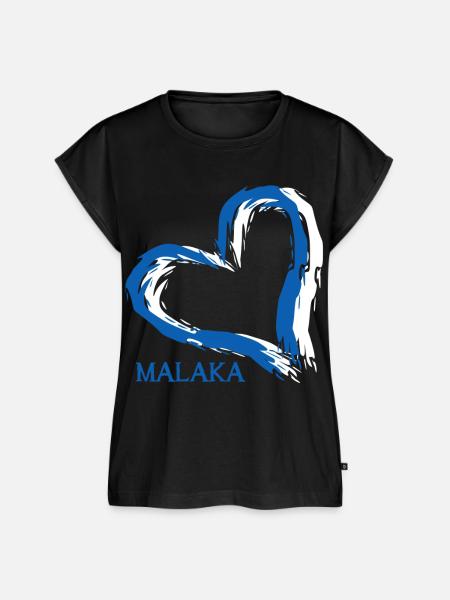 Griechenland Malaka Herz Grieche - Frauen Premium Bio Top - Schwarz