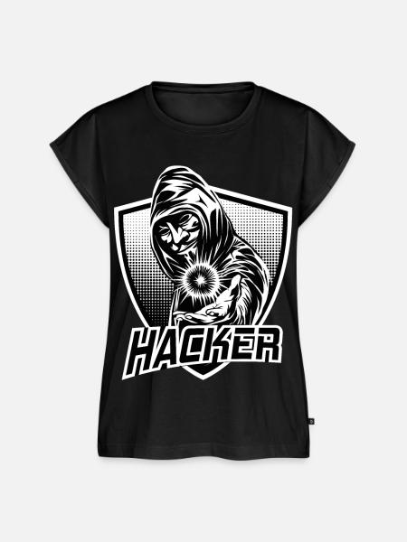 HACKER - Frauen Premium Bio Top - Schwarz