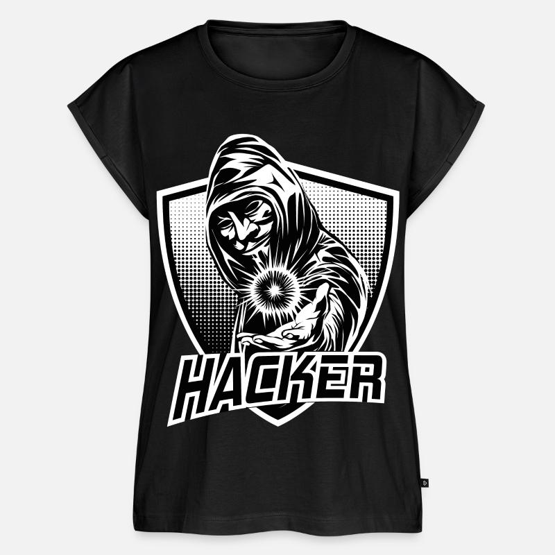 HACKER - Frauen Premium Bio Top - Schwarz