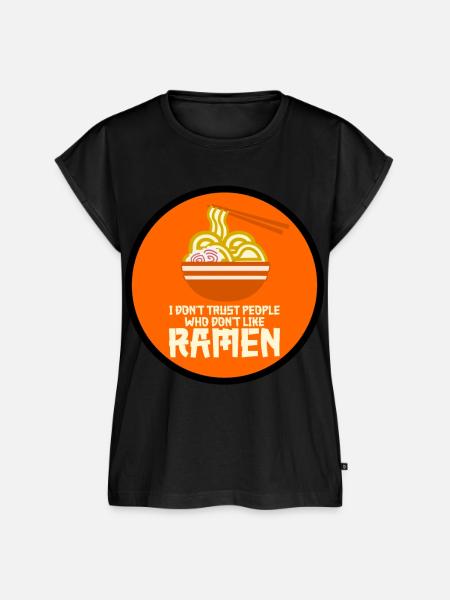 Ramen Nudelsuppe - Frauen Premium Bio Top - Schwarz