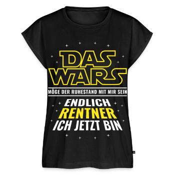 Rente Das wars - Endlich Rentner ich jetzt bin - Frauen Premium Bio Top - Schwarz - Vorne - AI Model Female 172 light (172cm)