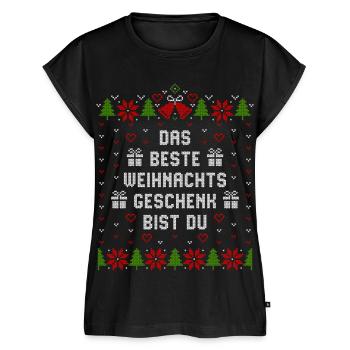 Das beste Weihnachtsgeschenk bist Du - Frauen Premium Bio Top - Schwarz - Vorne - AI Model Female 172 light (172cm)