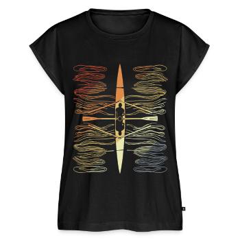 Vintage Rowing - Women’s Premium Organic Top - black - Front - AI Model Female 172 light (172cm)