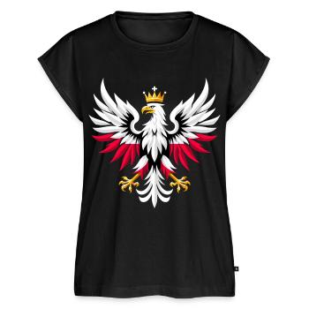 Polen Polska Adler Flagge Minimalismus Geschenk - Frauen Premium Bio Top - Schwarz - Vorne - AI Model Female 172 light (172cm)