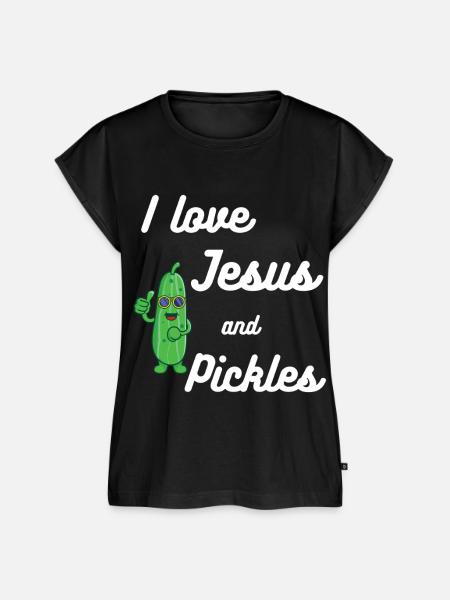Gurken und Jesus Religiös - Frauen Premium Bio Top - Schwarz