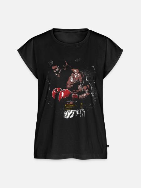 boxerlegende - Frauen Premium Bio Top - Schwarz