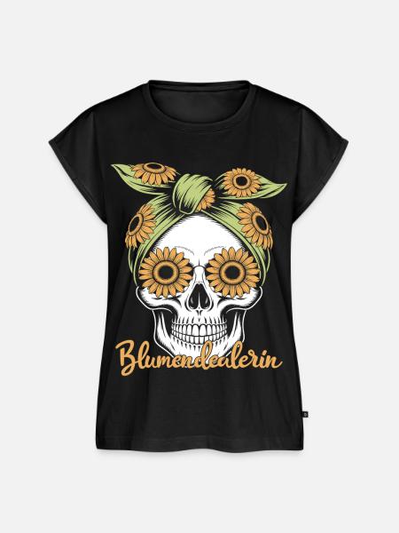 Blumendealerin - Frauen Premium Bio Top - Schwarz