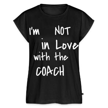 Not in Love With The Coach - Frauen Premium Bio Top - Schwarz - Vorne - AI Model Female 172 light (172cm)