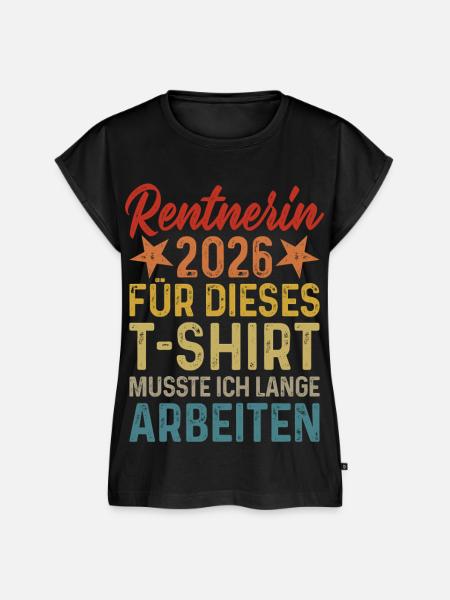 Rentnerin 2026  - Frauen Premium Bio Top - Schwarz
