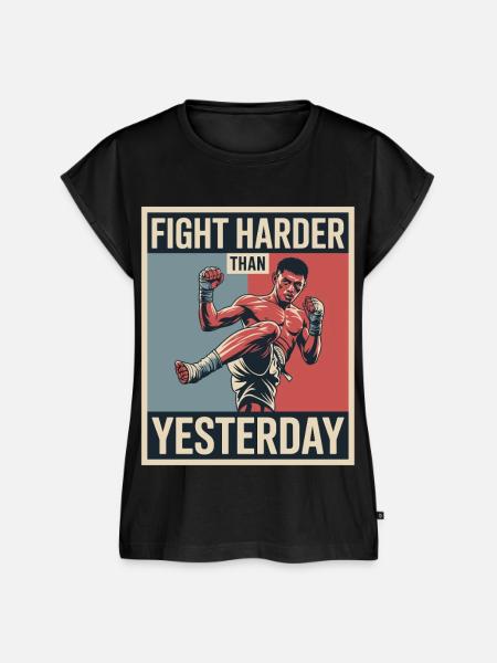Kampfsport Motivationsdesign - Frauen Premium Bio Top - Schwarz