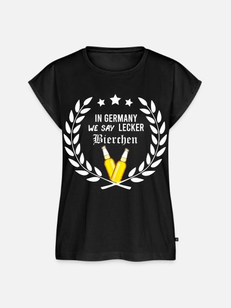 In_Germany_we_say_Lecker_Bierchen_-_geek_ - Frauen Premium Bio Top - Schwarz