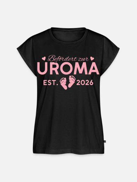 Befördert zur Uroma 2026 Urgroßmutter - Frauen Premium Bio Top - Schwarz