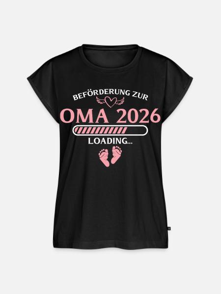 Oma 2026 Schwangerschaftsankündigung Großmutter - Frauen Premium Bio Top - Schwarz