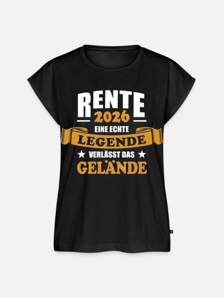 Rente 2026 - Ruhestand - Pension - Frauen Premium Bio Top - Schwarz